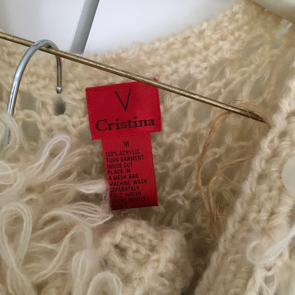 V Cristina | Shimmering Oversized Cardigan - Picture 4 of 6